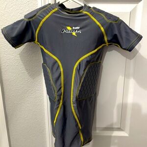 Ridell Youth Padded Football Shirt Black and Gray